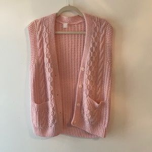 VINTAGE 70s Pink Sweater Vest